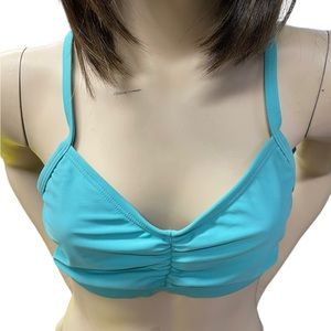 Prana Vero Yoga Swim Bikini Racer Back Top Turquoise Green Size Medium 6-8